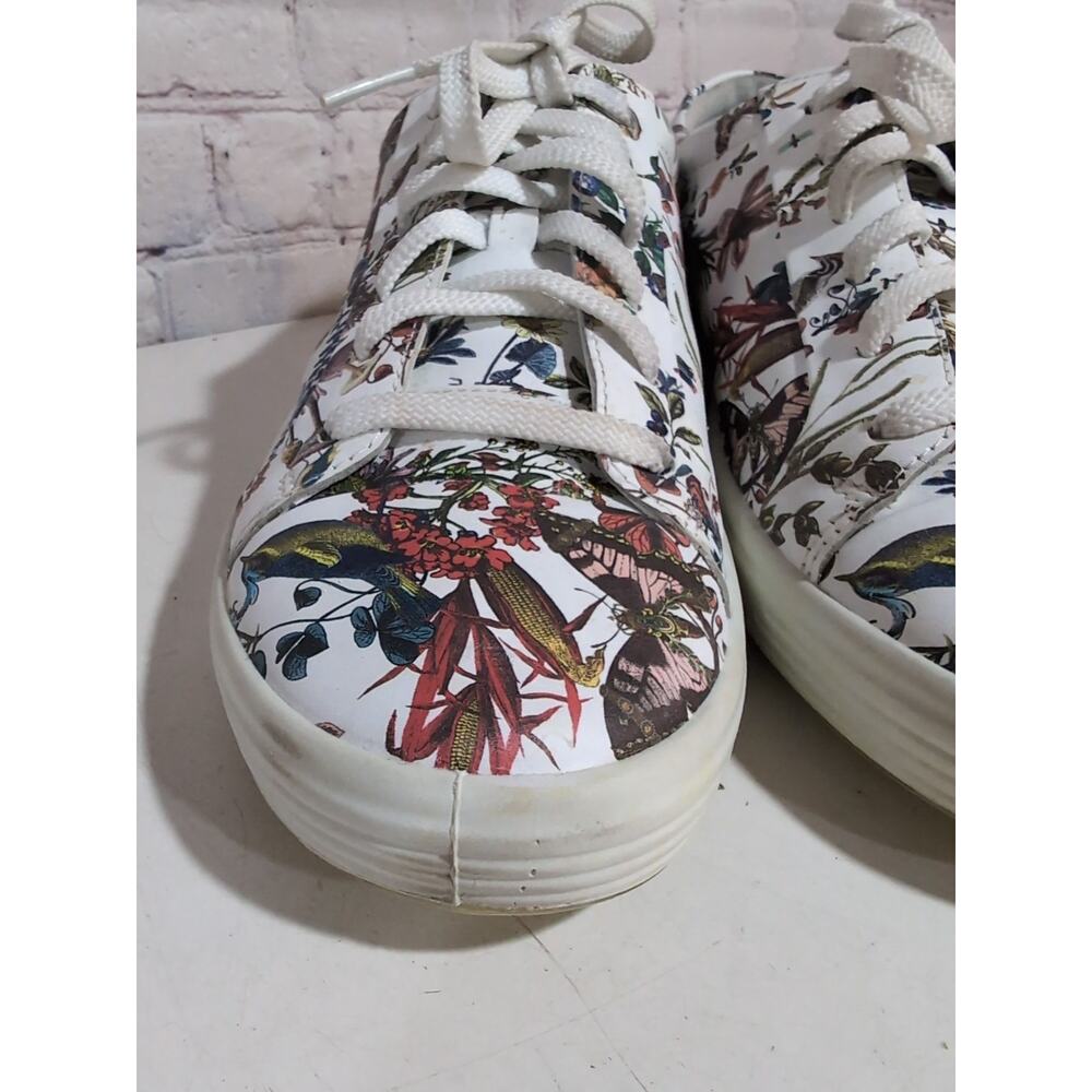 Ecco Kristjana Williams Floral White Leather Womens Sneakers 42 EU / 11-11.5 US - Picture 6 of 13